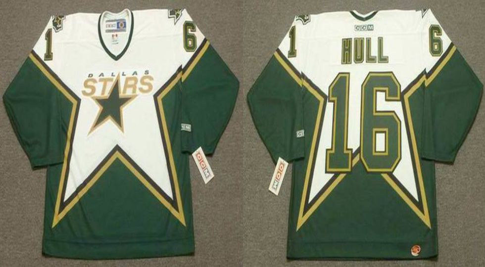 2019 Men Dallas Stars 16 Hull Green CCM NHL jerseys